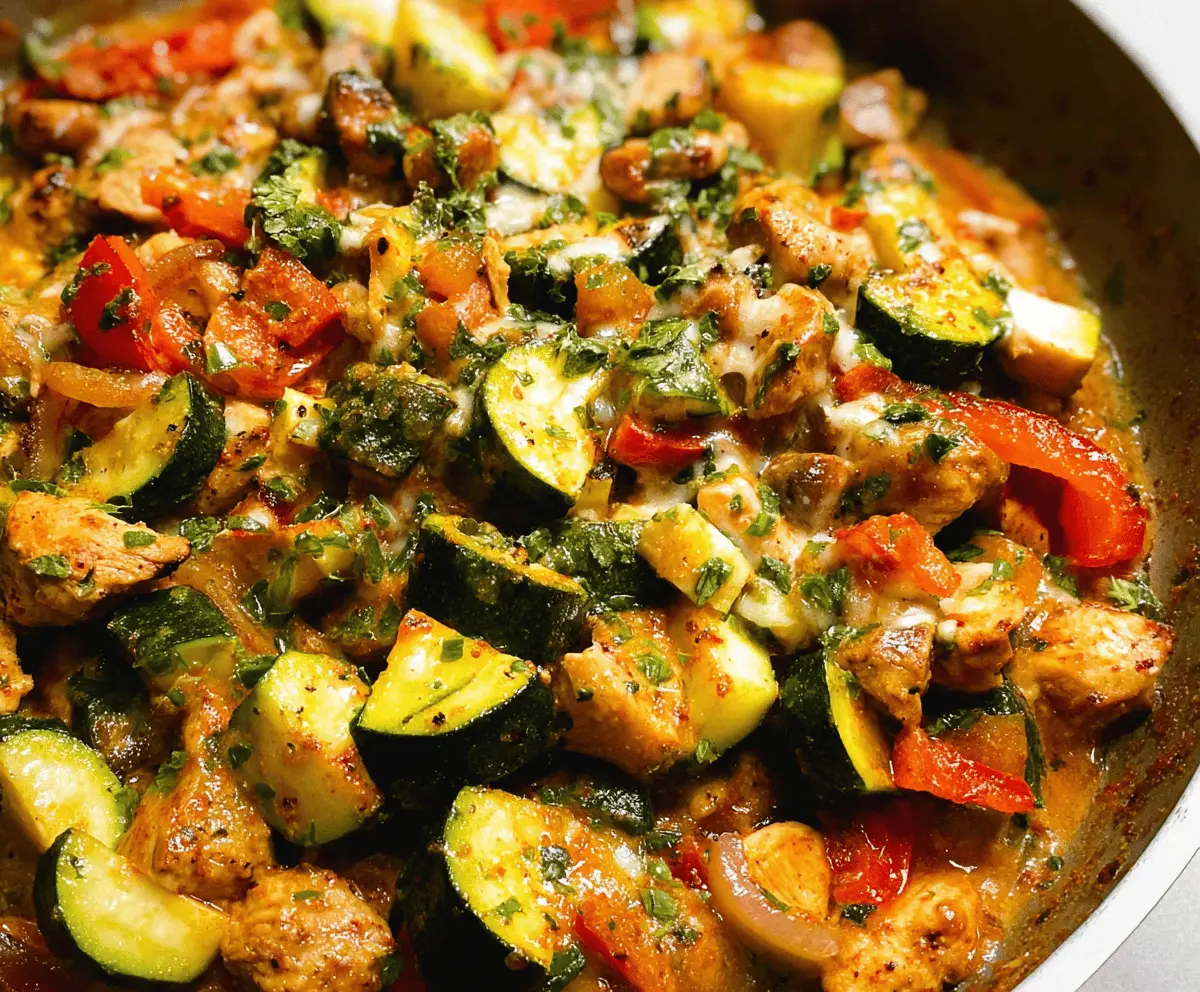Easy Tex Mex Chicken and Zucchini Skillet