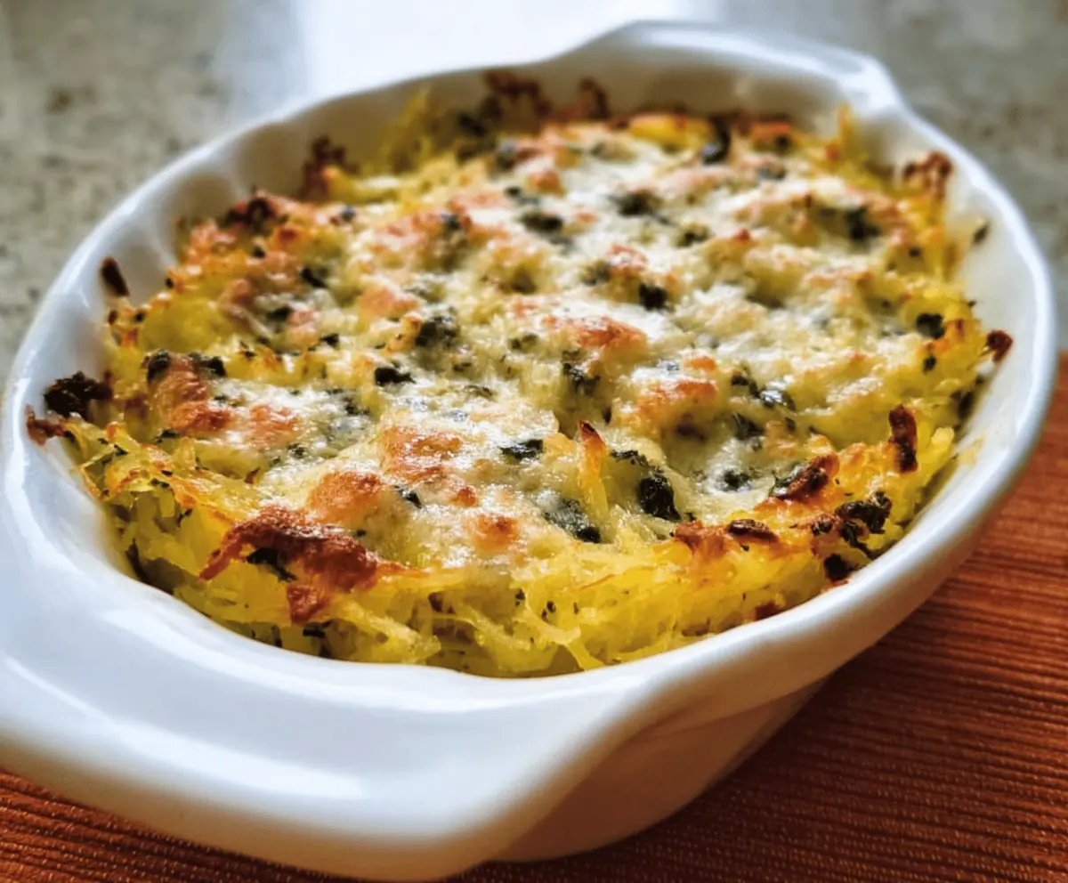 Healthy Cheesy Spaghetti Squash Au Gratin Recipe
