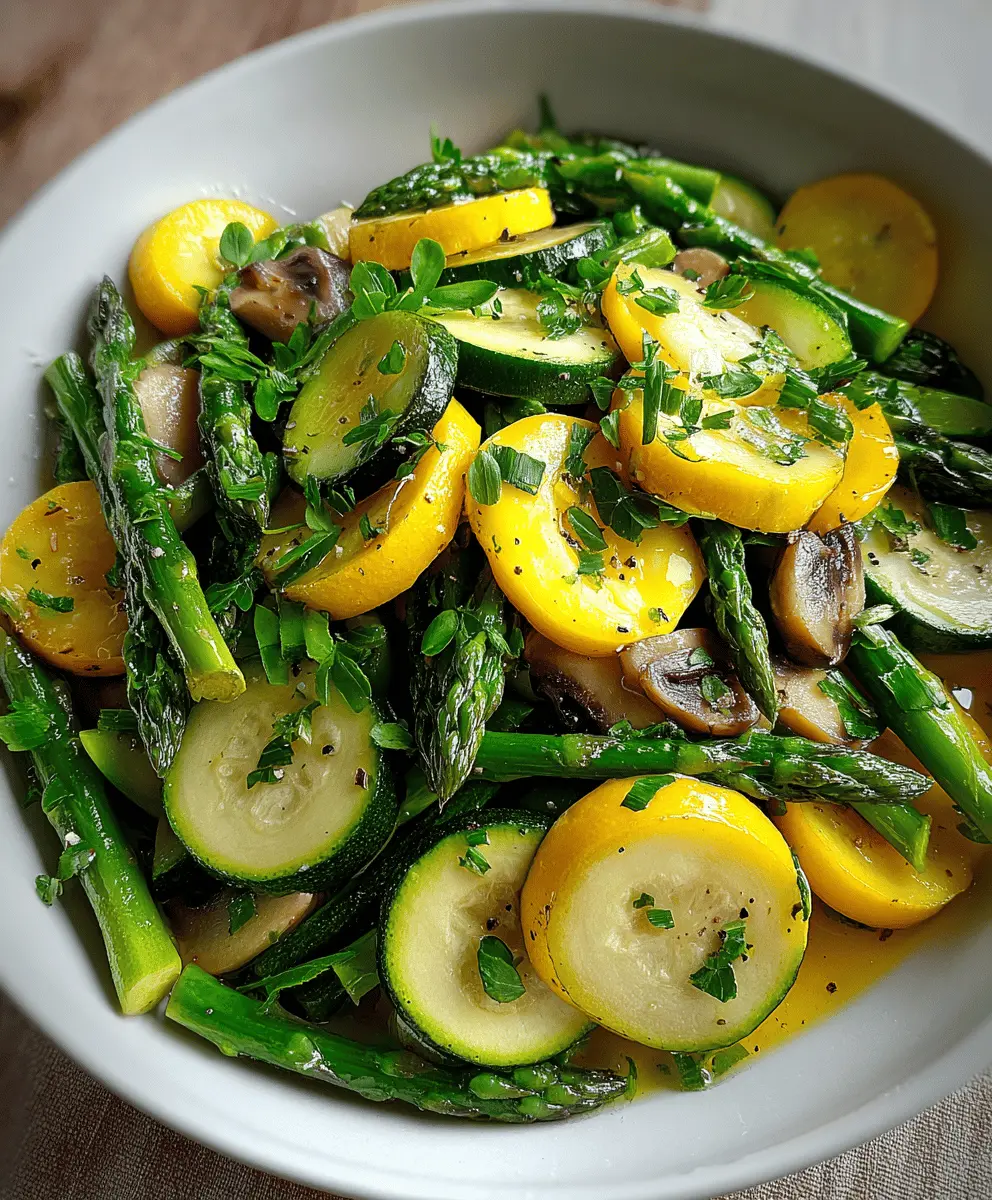 Easy Flavorful Asparagus with Zucchini and Squash