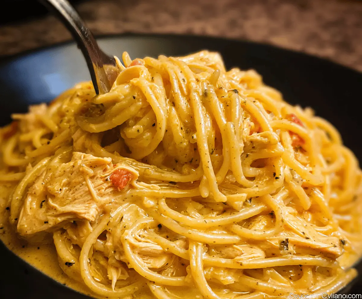 Easy Crockpot Chicken Spaghetti Dinner Recipe
