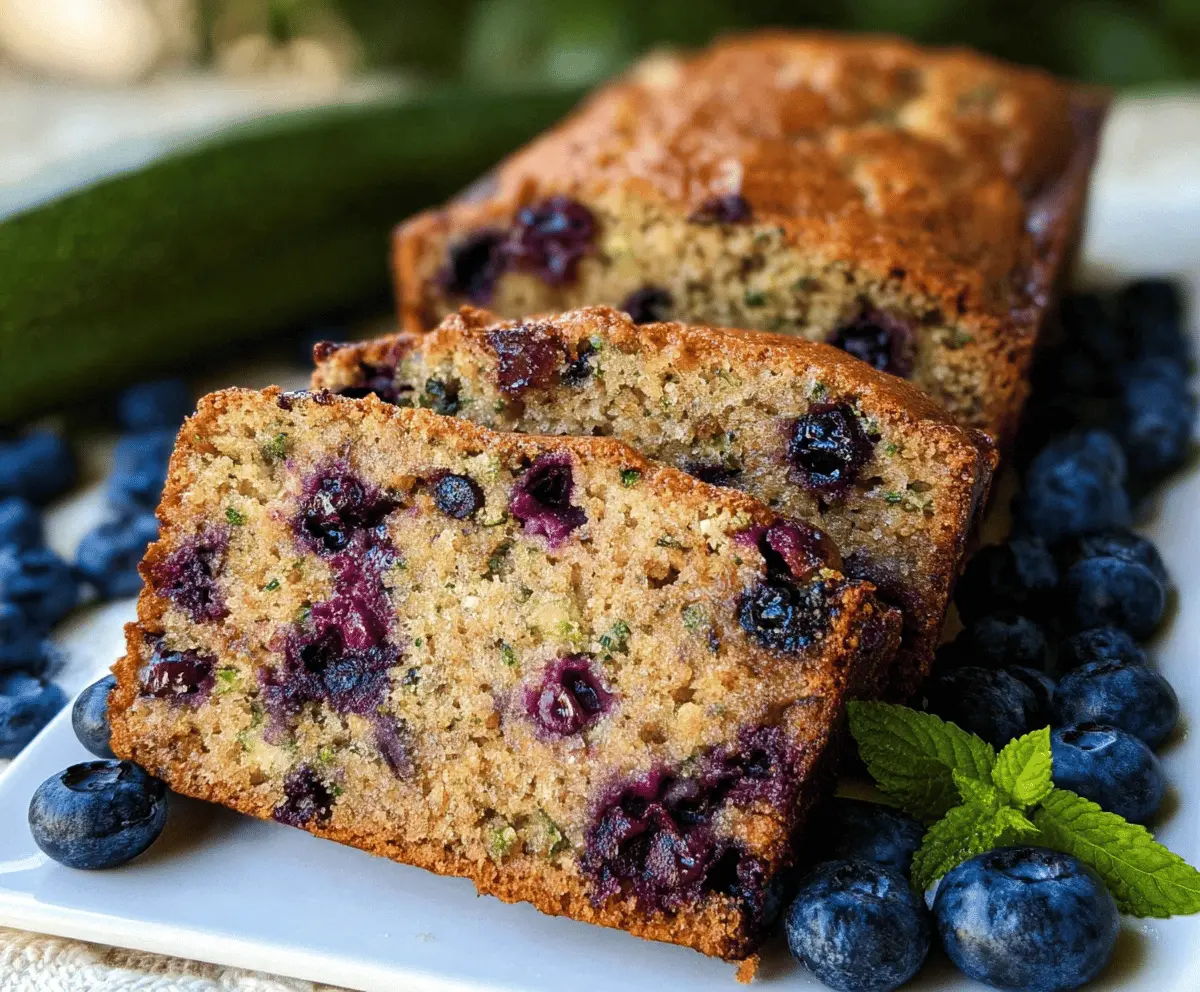Moist Blueberry Zucchini Bread Recipe