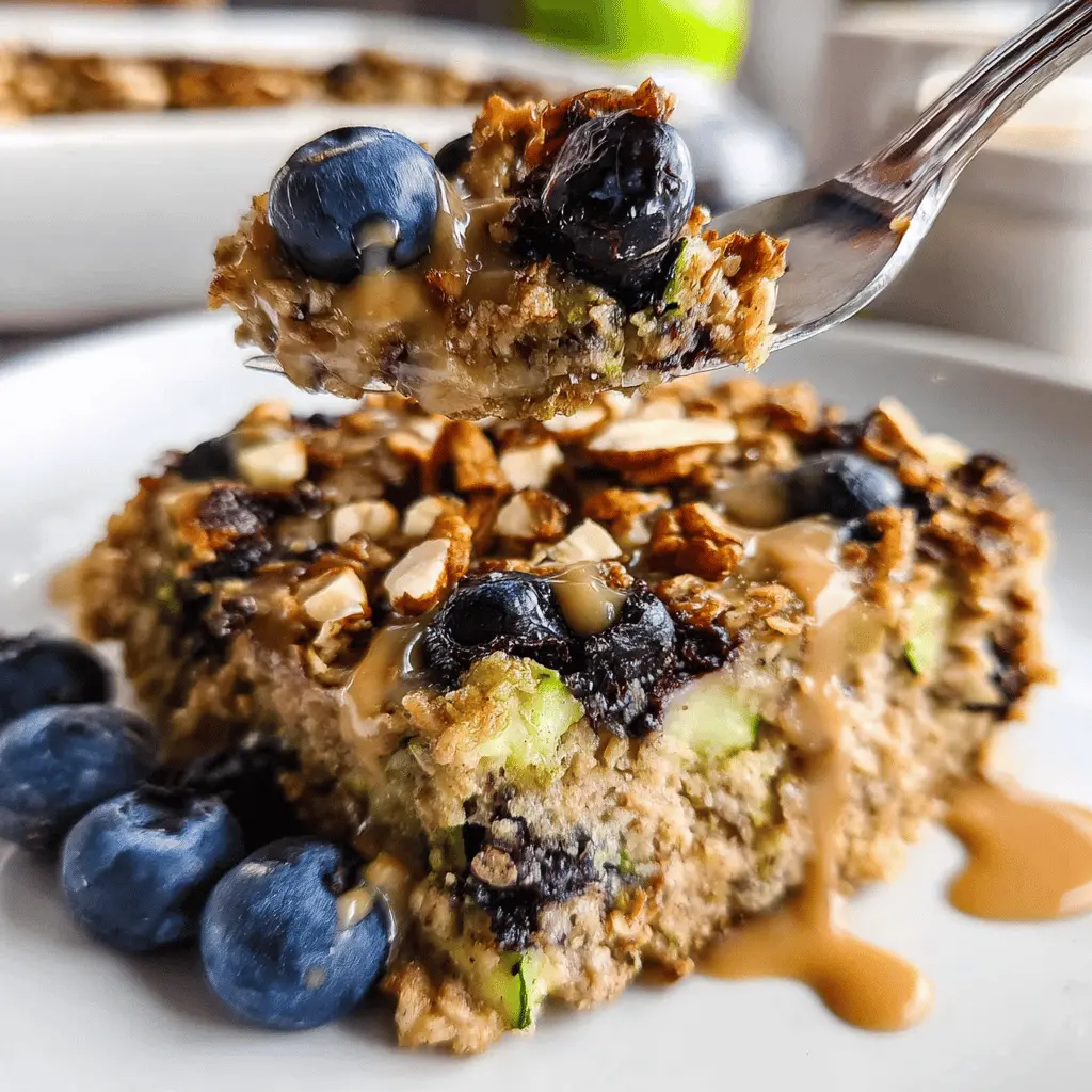 Healthy Zucchini Blueberry Baked Oatmeal Recipe