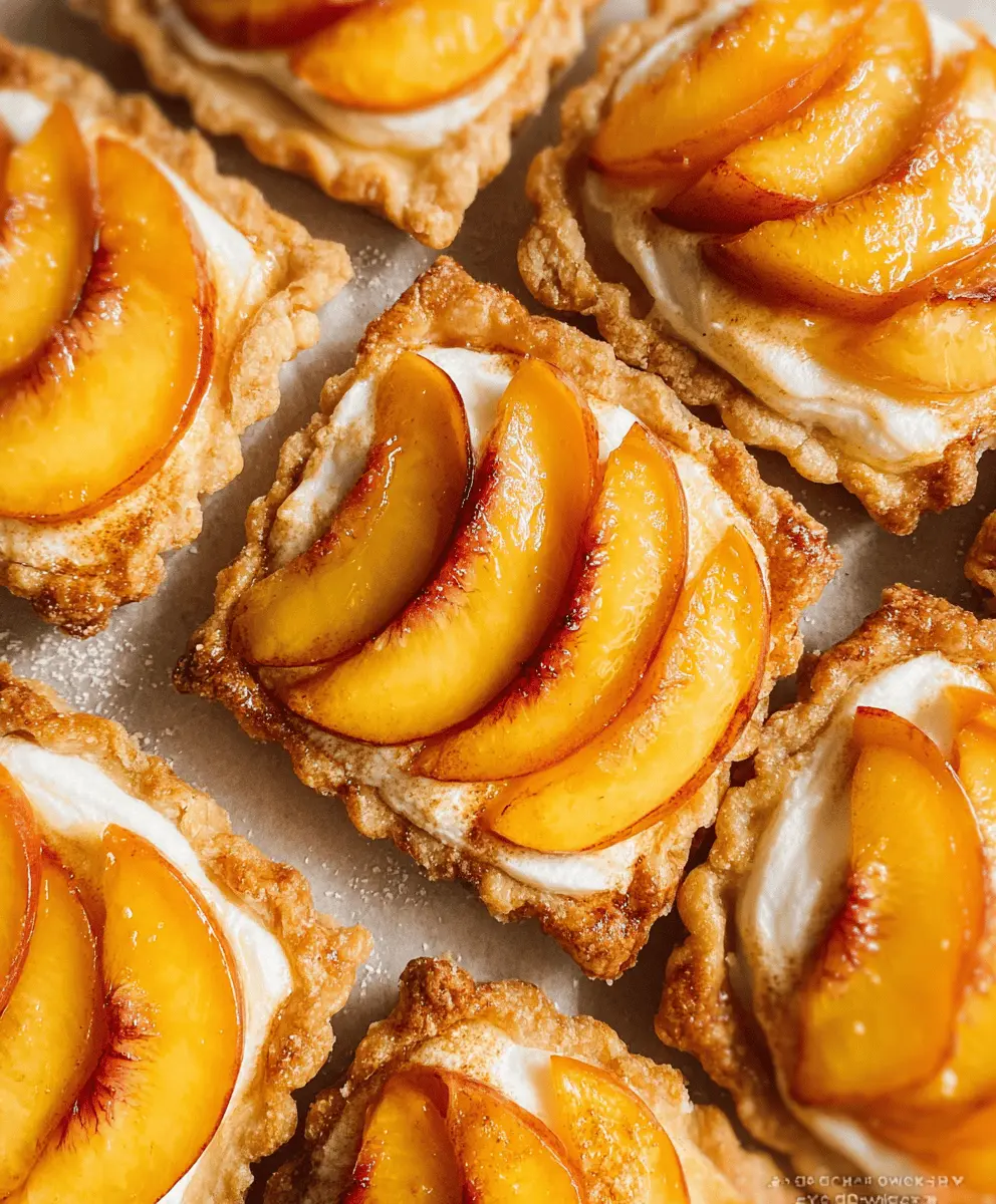 Mini Peach and Cream Cheese Tart Bites