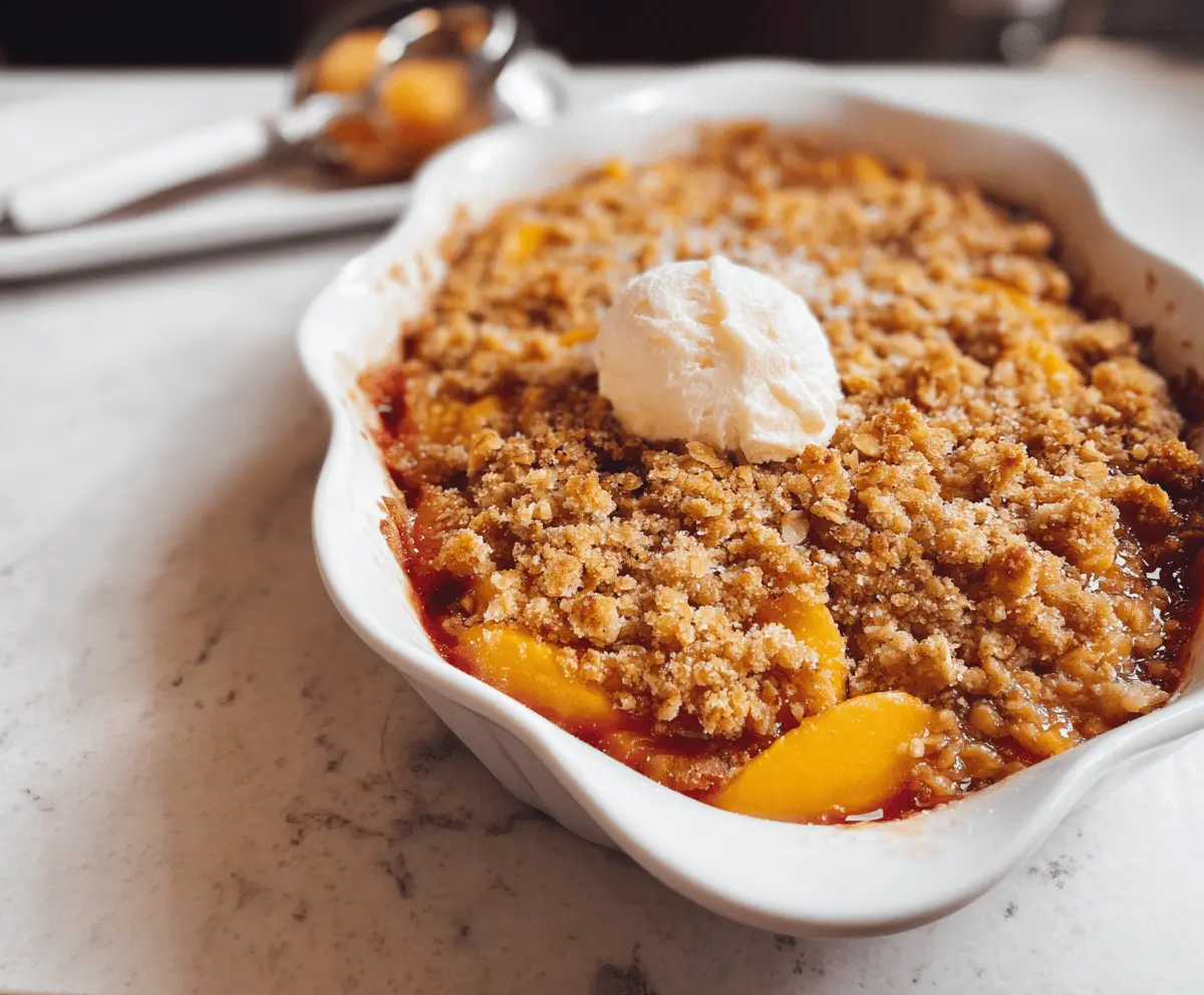 Easy Homemade Peach Crisp Recipe