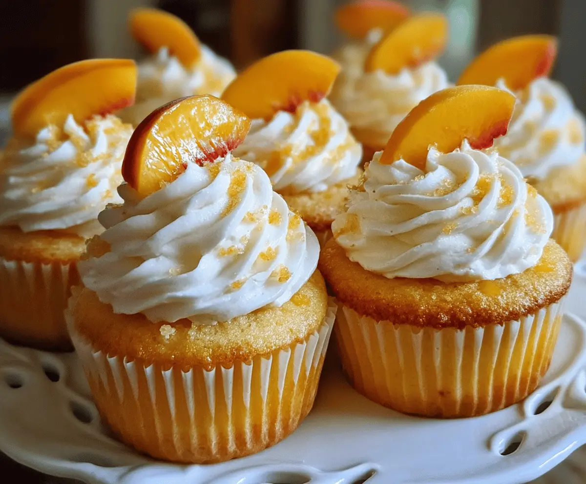 Honey Peach Cream Cheese Cupcakes Recipe