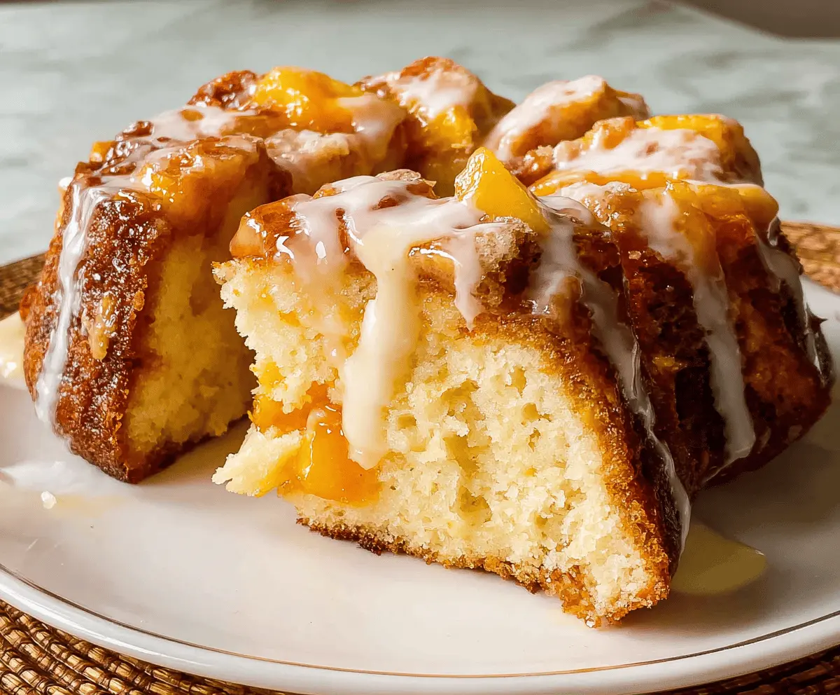 Easy Peach Cobbler Pound Cake Recipe