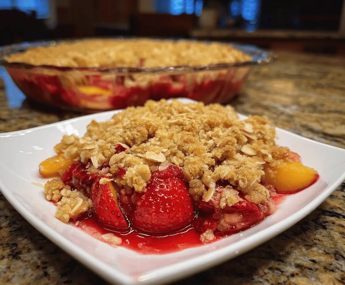 Easy Strawberry Peach Crisp Recipe