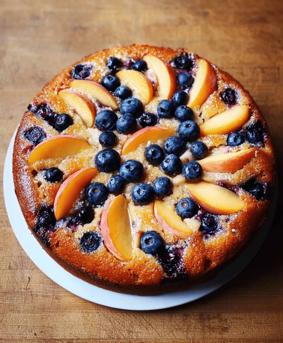 Peach and Blueberry Greek Yogurt Cake Recipe