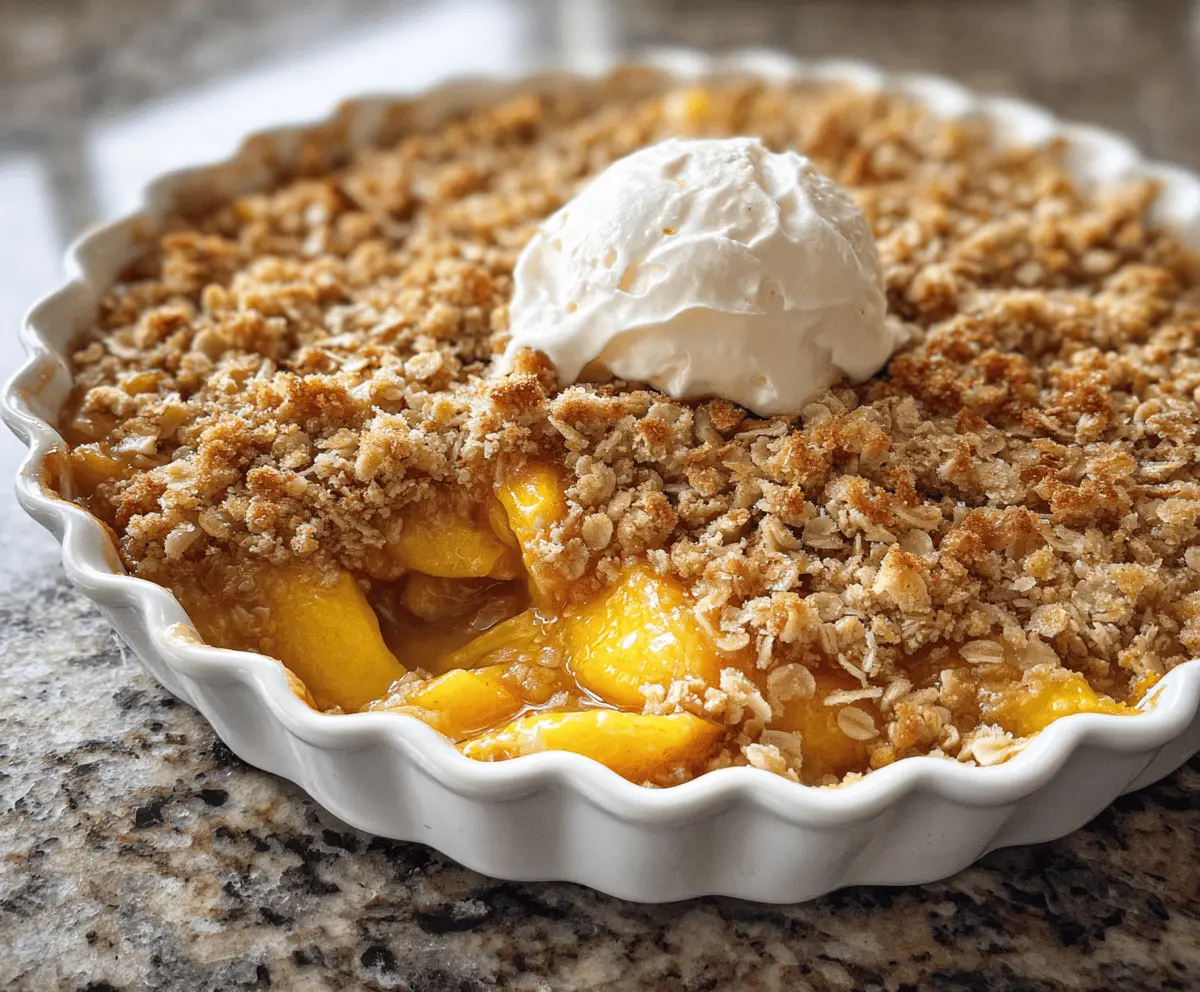 Easy Peach Crisp Recipe with Crunchy Topping