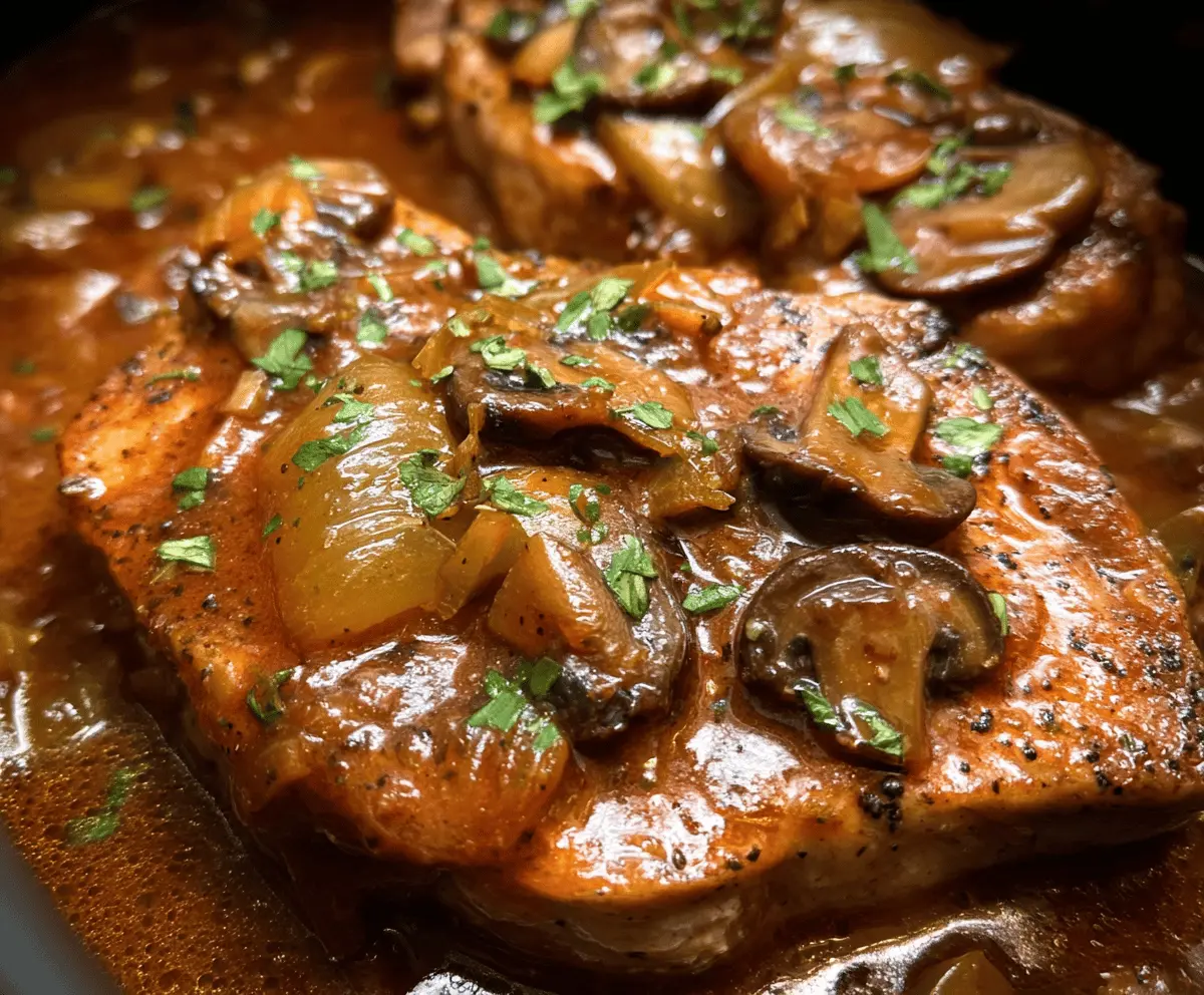 Easy Crock Pot Smothered Pork Chops Recipe