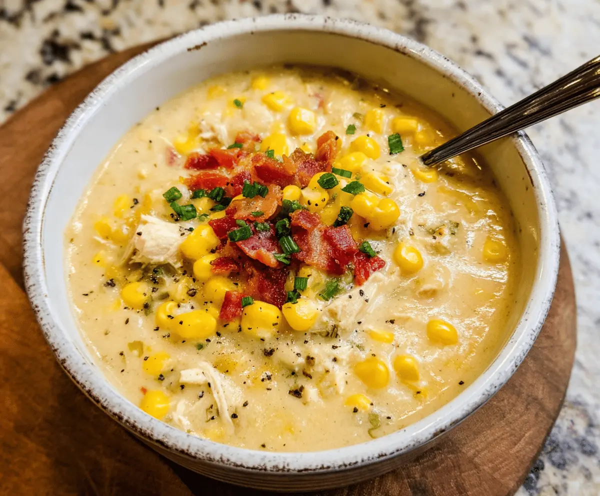 Easy Crockpot Chicken Corn Chowder Recipe