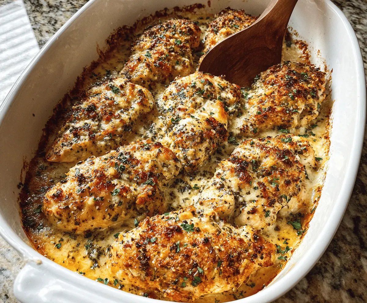 Easy Garlic Parmesan Chicken Bake Recipe
