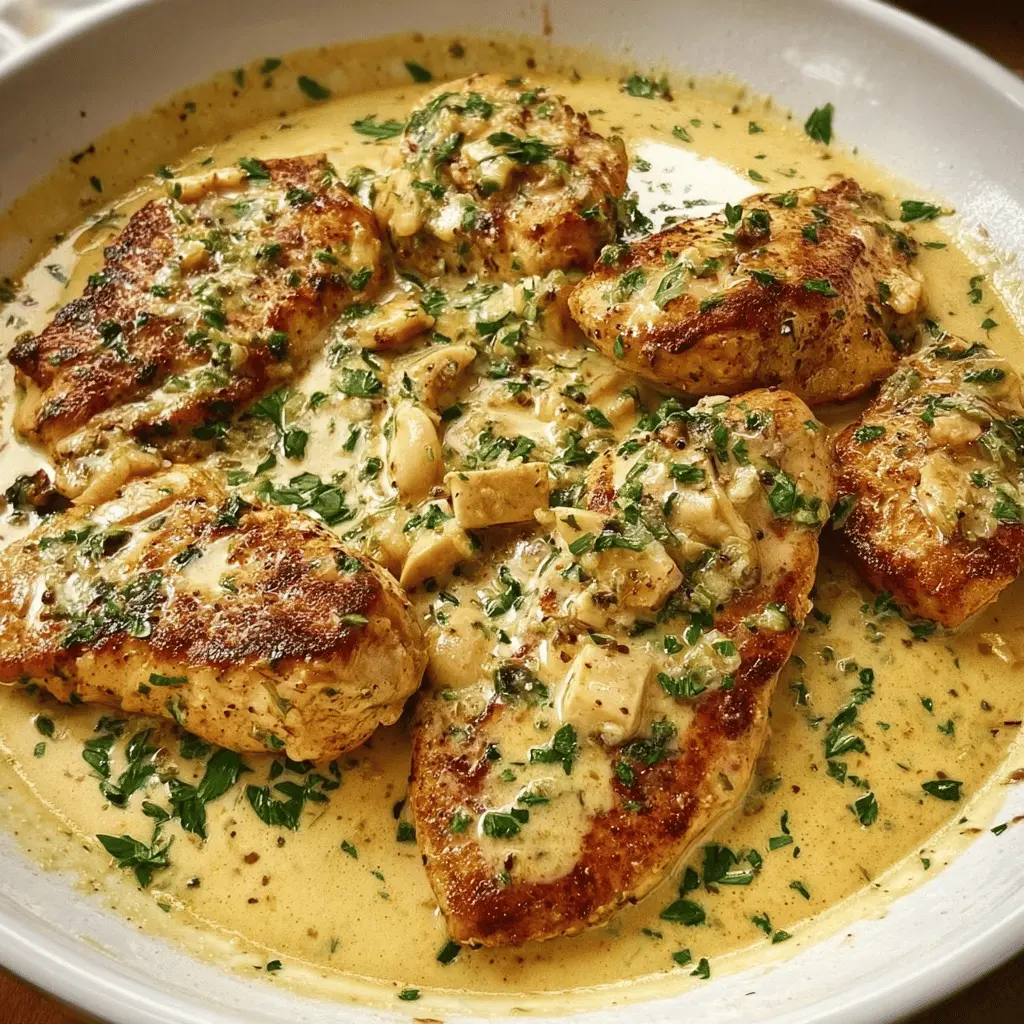 Easy Creamy Garlic Chicken Recipe