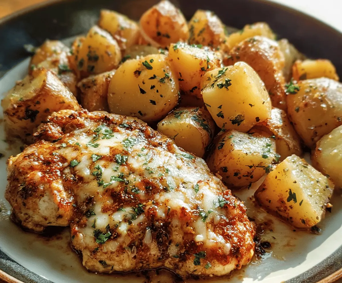 Easy Garlic Parmesan Chicken and Potatoes Recipe
