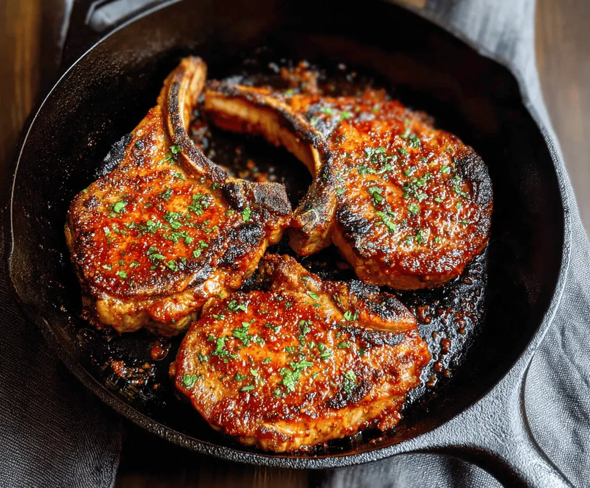 Juicy grilled chipotle pork chops served with smoky chipotle sauce and fresh herbs, perfect for a flavorful dinner
