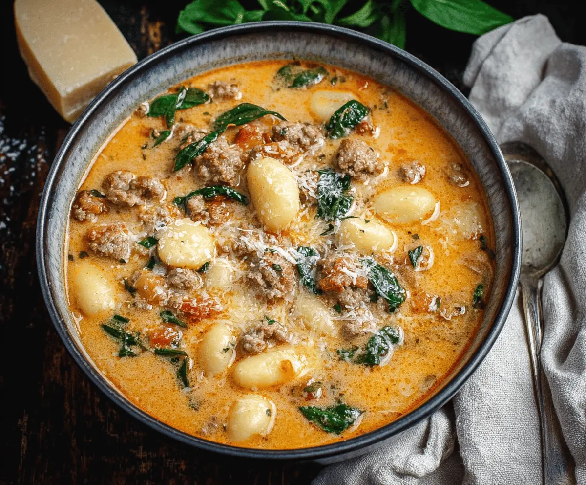 Italian Sausage Gnocchi Soup