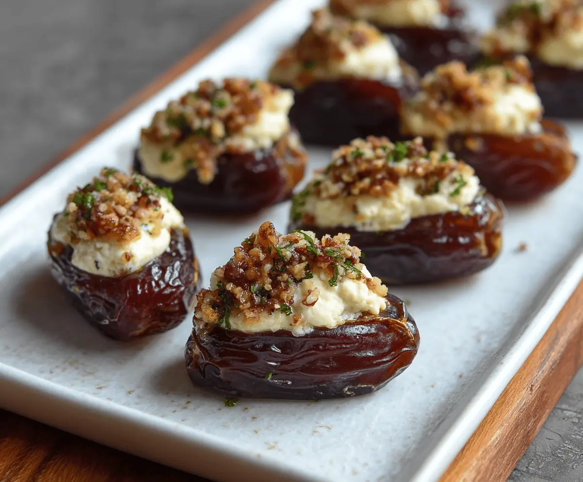 Delicious Brie stuffed dates wrapped in bacon, perfect for appetizers.