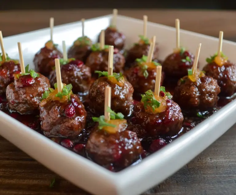 Cranberry Chipotle Cocktail Meatballs