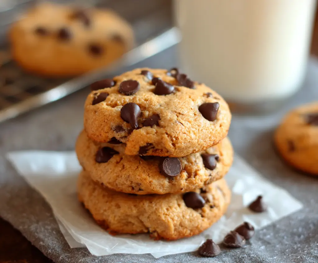 Delicious Greek Yogurt Protein Cookies on a plate, showing a healthy snack option.