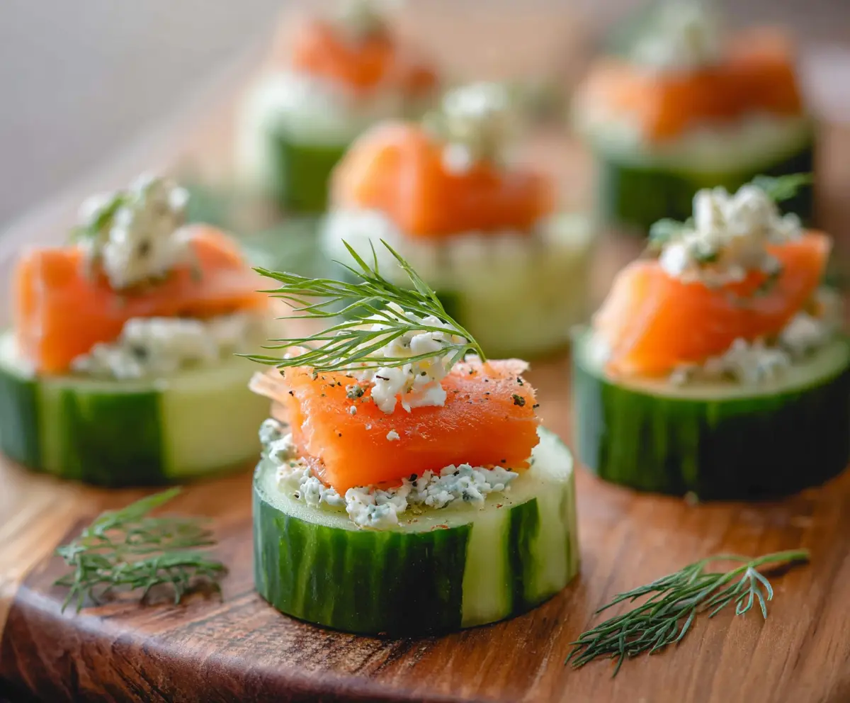 Smoked Salmon Cucumber Bites
