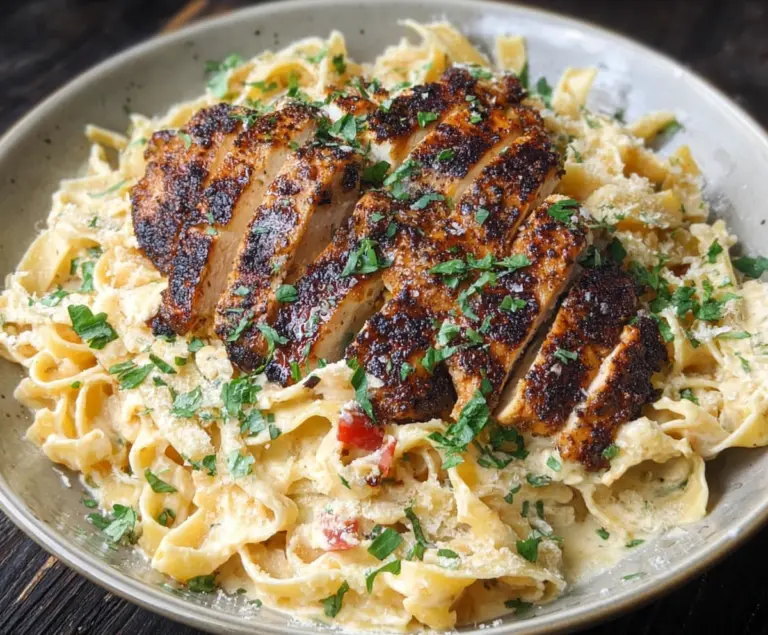 Blackened Chicken Pasta Alfredo