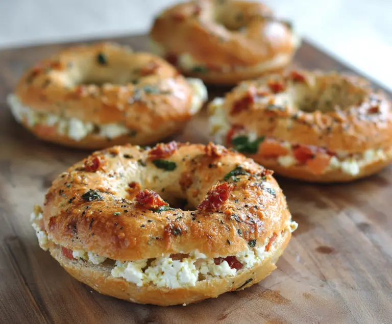 Cottage Cheese Veggie Bagels