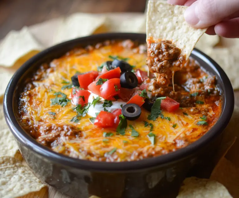 Crock Pot Beef Nacho Dip