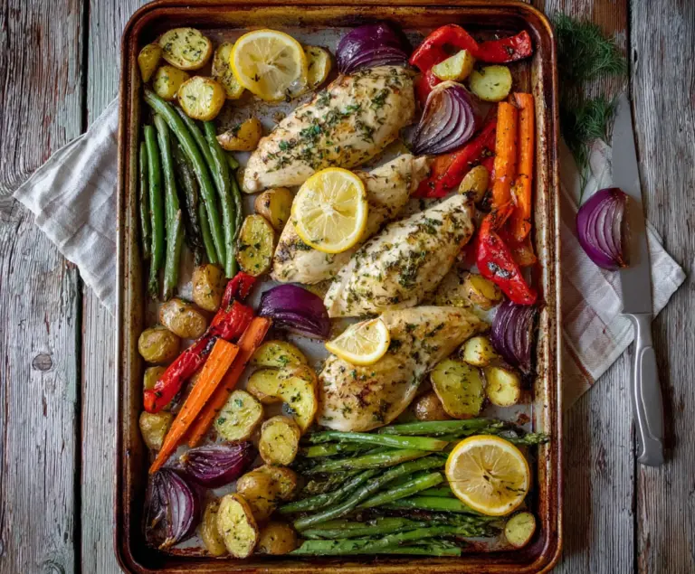 Sheet Pan Lemon Herb Chicken And Vegetables