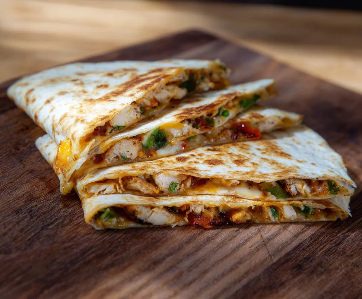 Delicious Southwest Chicken Quesadillas with melted cheese and spicy flavor served on a plate.