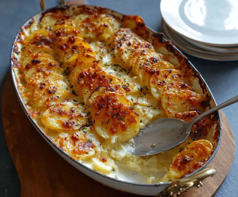 Cheesy Garlic Butter Potato Bake