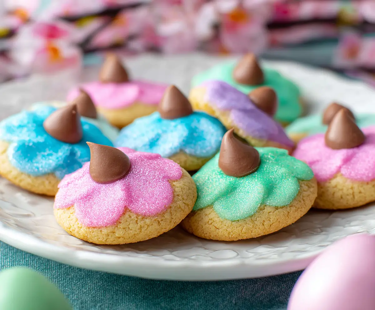 Decorative Easter Blossom Cookies with pastel icing and floral designs ideal for spring celebrations
