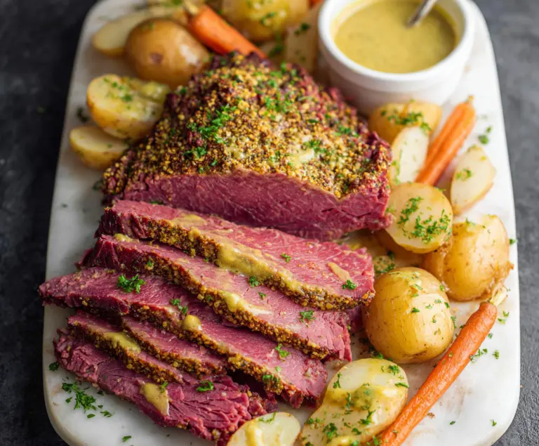 Instant Pot Corned Beef With Mustard Glaze