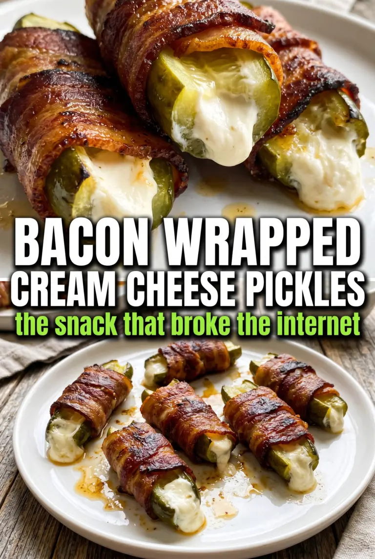 Bacon Wrapped Pickles Stuffed With Cream Cheese