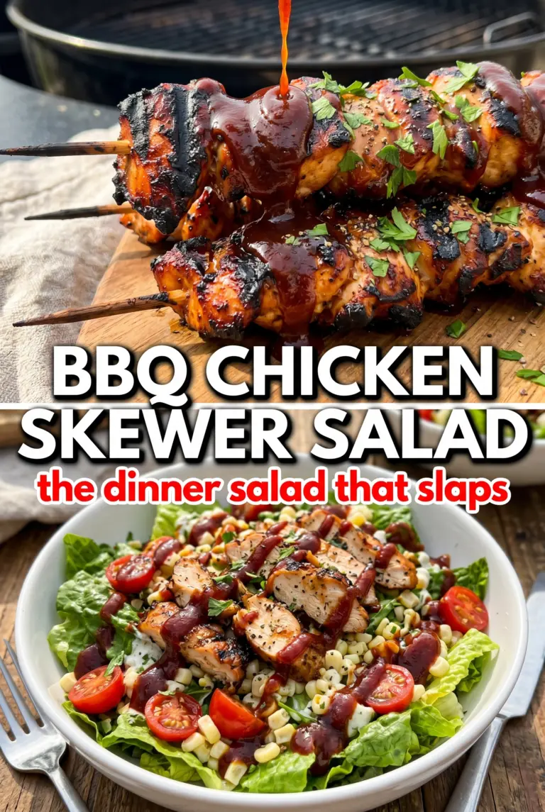 BBQ Chicken Skewer Salad