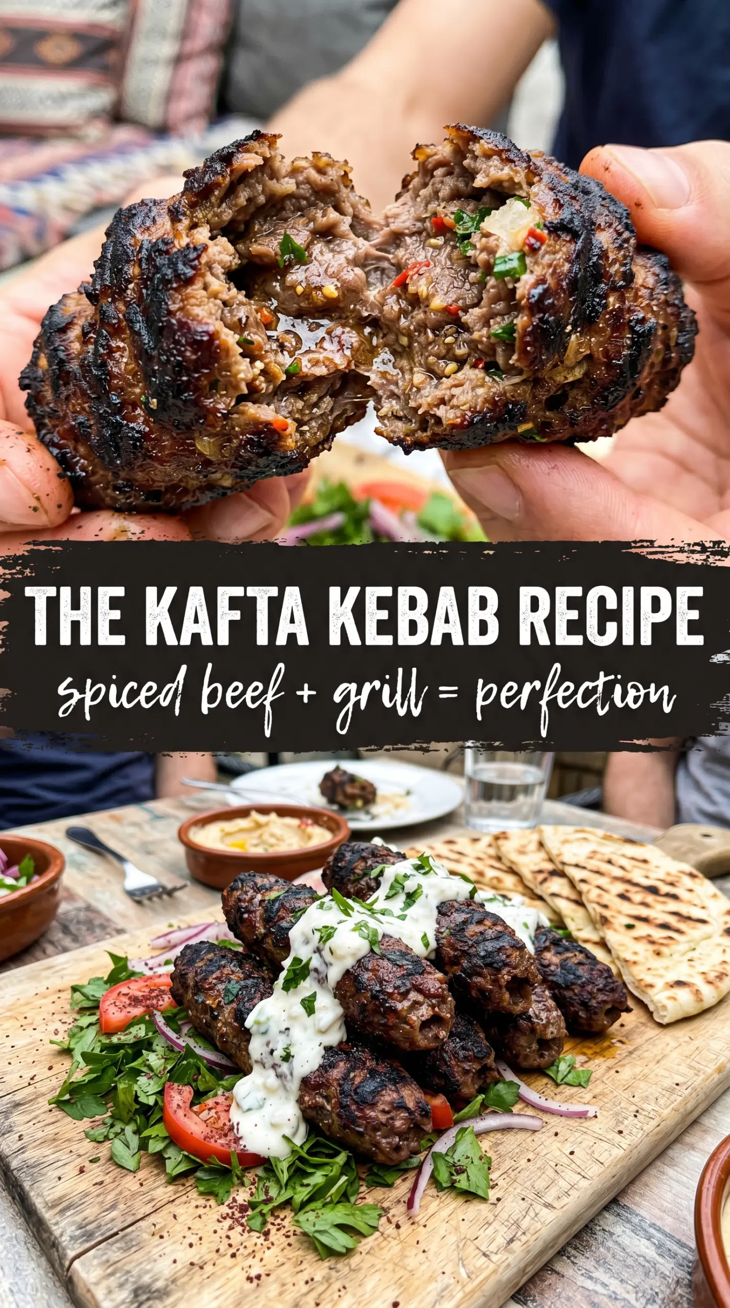 Beef Kafta Kebabs spiced grilled charred