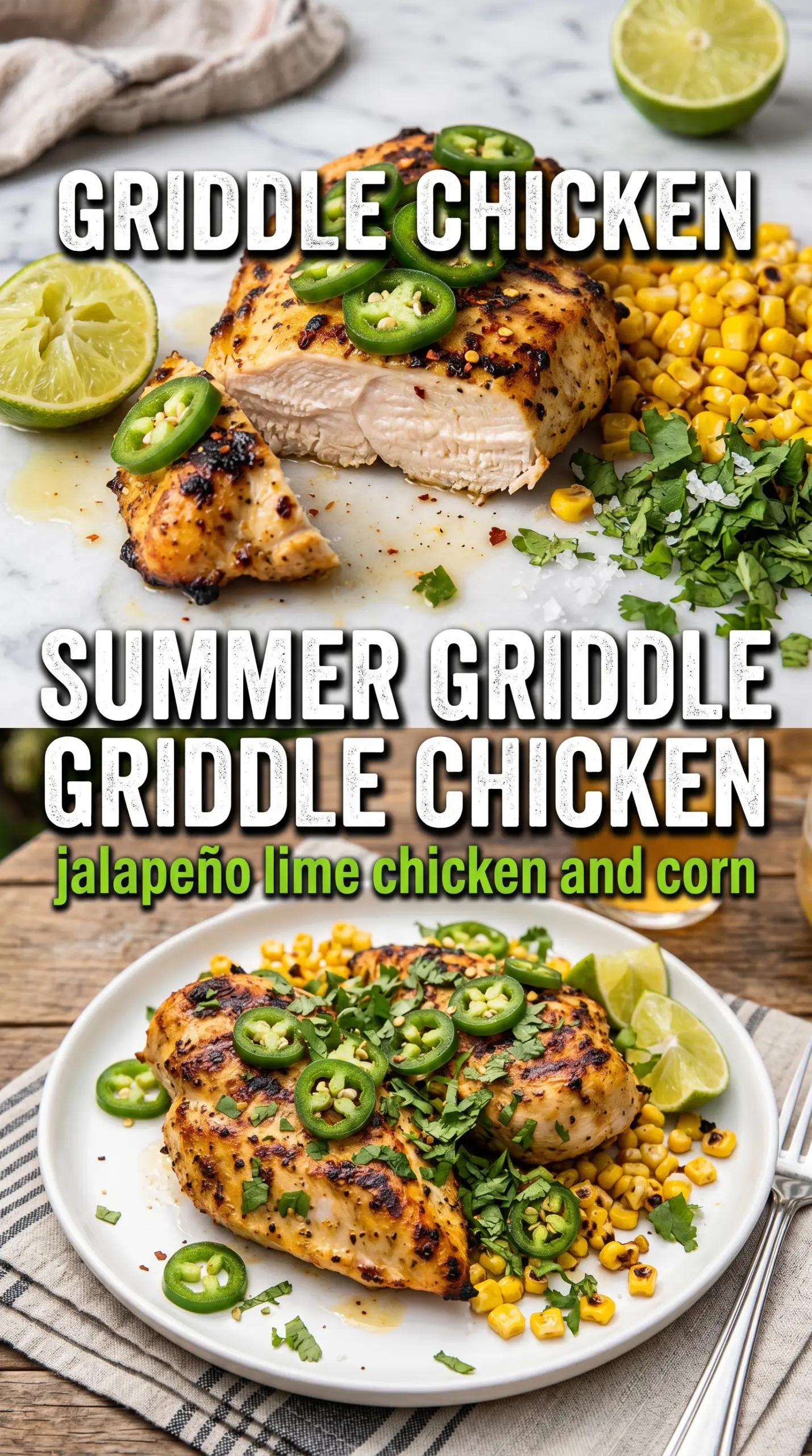 Blackstone Jalapeno Lime Chicken and Corn charred zesty