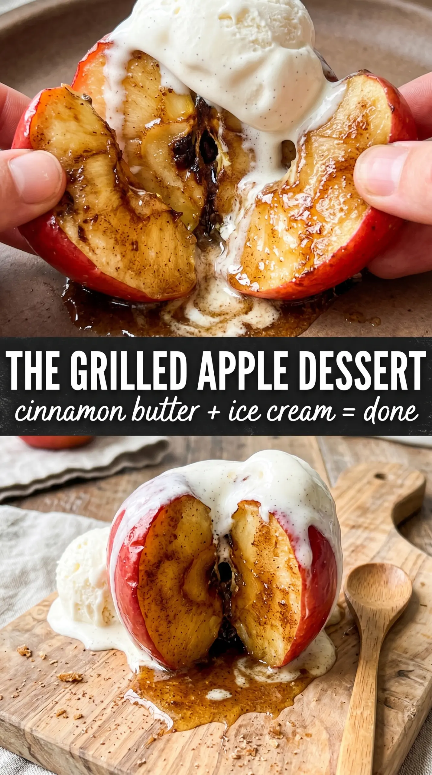 Bloomin' Grilled Apples caramelized cinnamon dessert