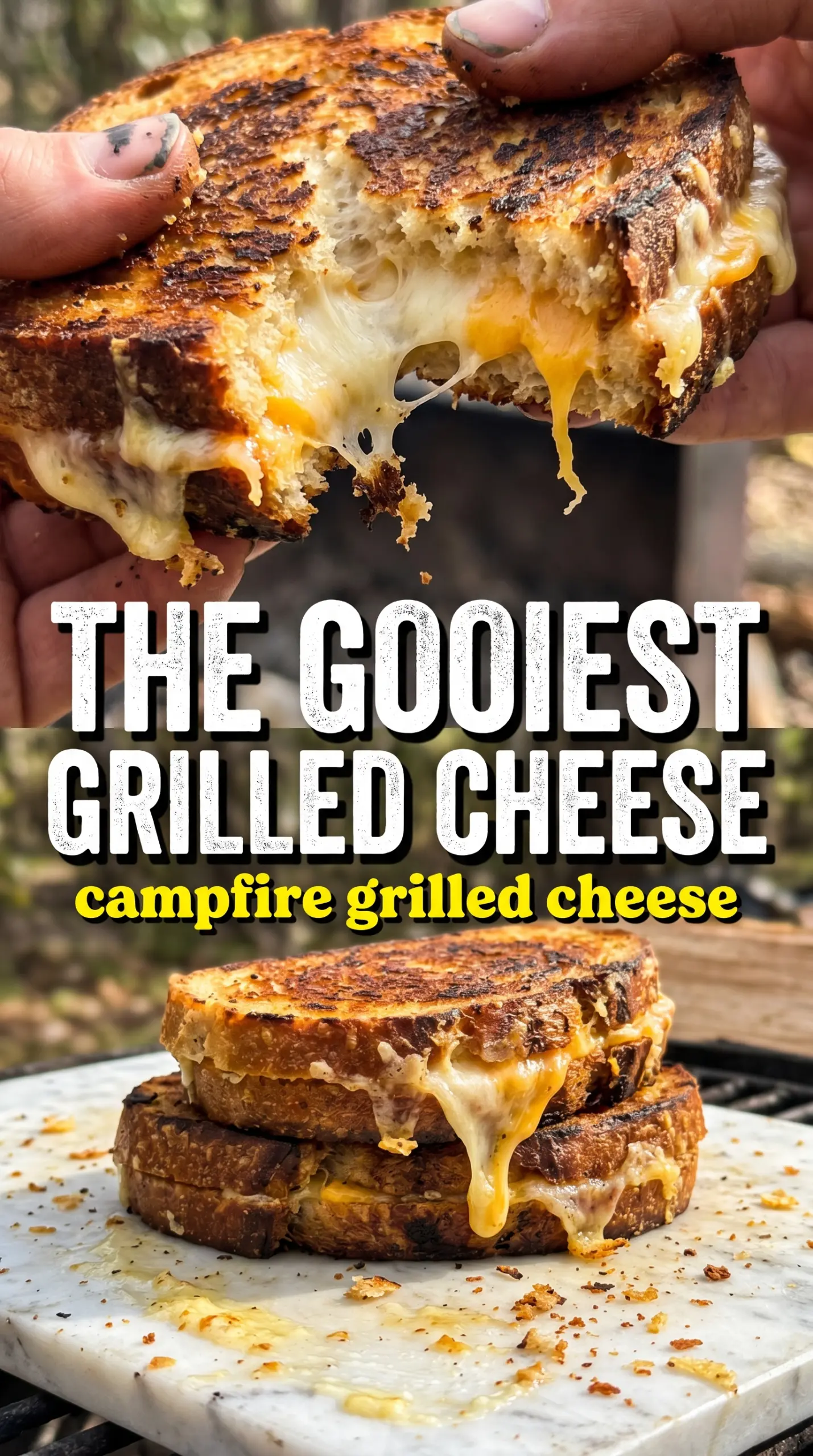 Campfire Grilled Cheese golden melty