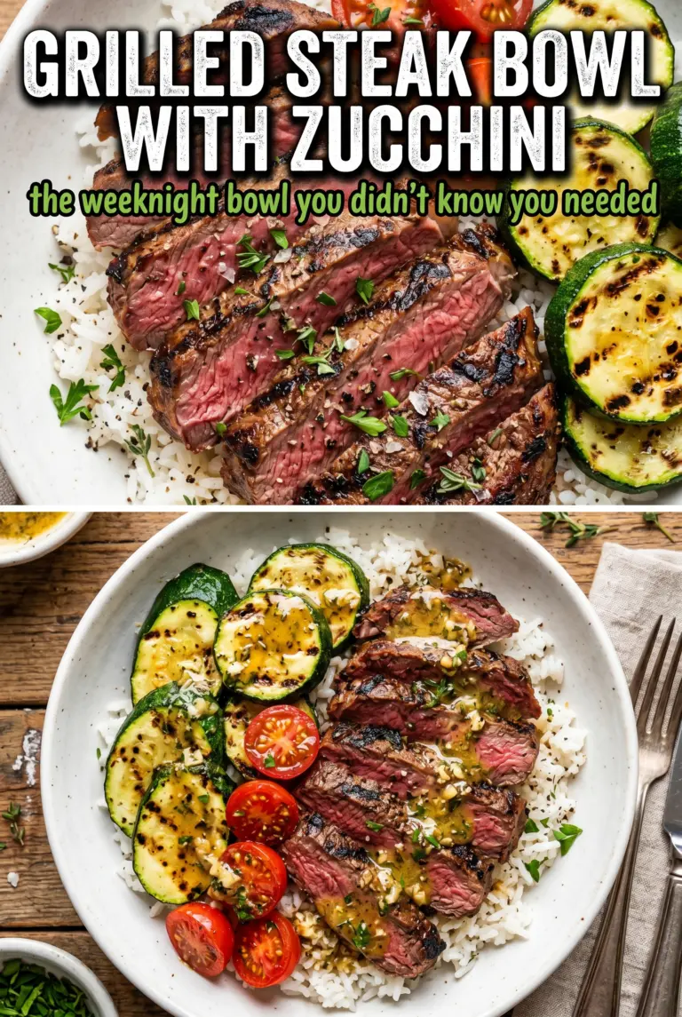 Cozy Grilled Steak Bowl with Zucchini