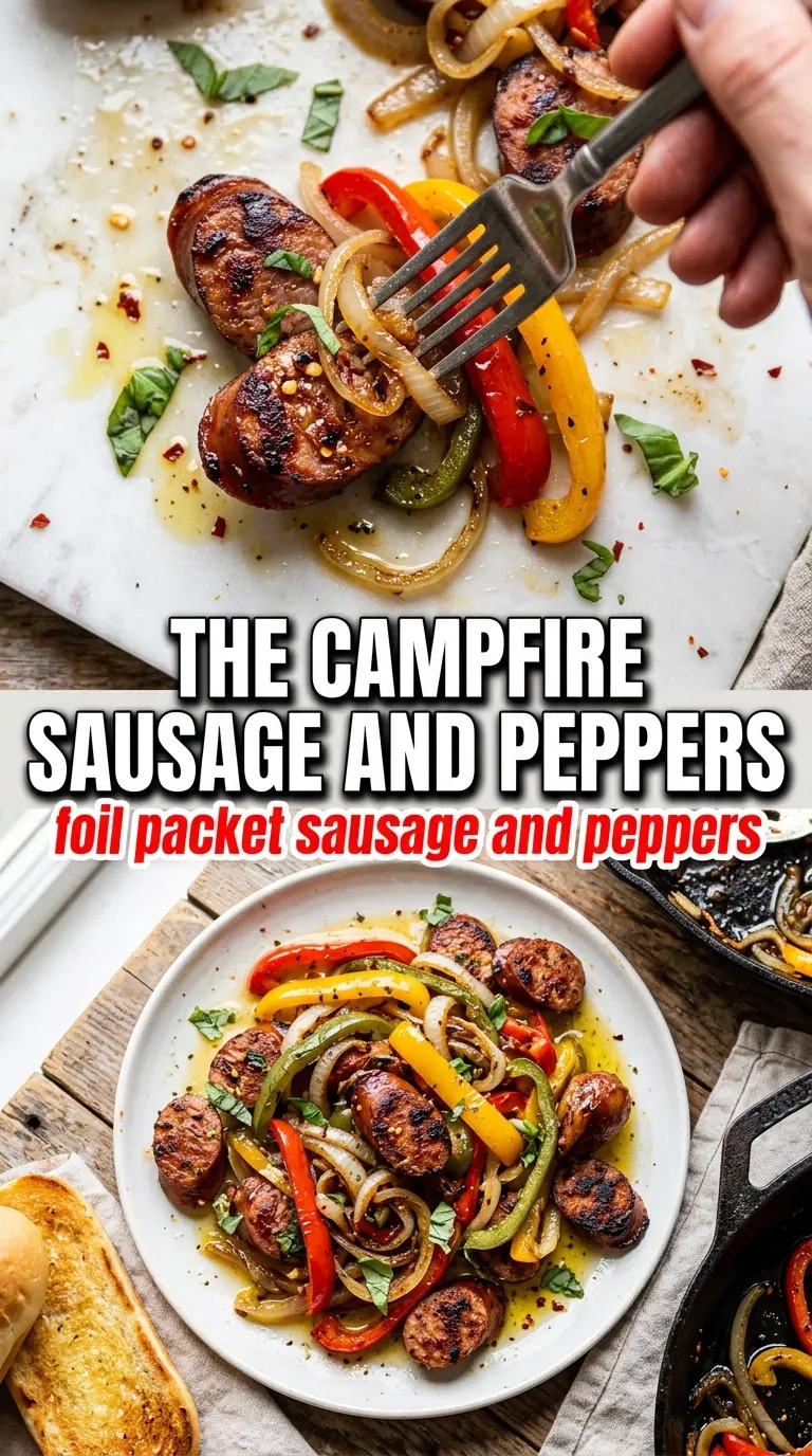 Foil Packet Sausage and Peppers juicy smoky vegetables