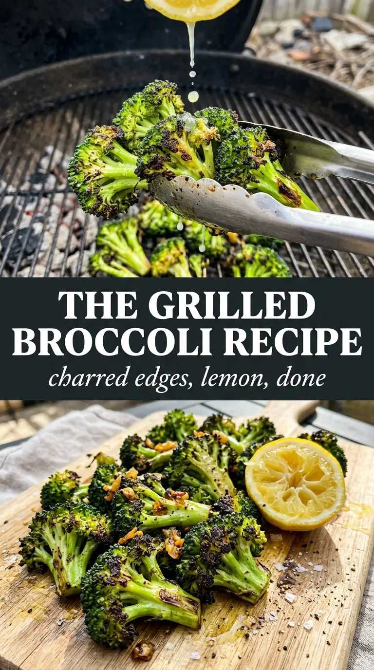 Grilled Broccoli charred lemon-garlic