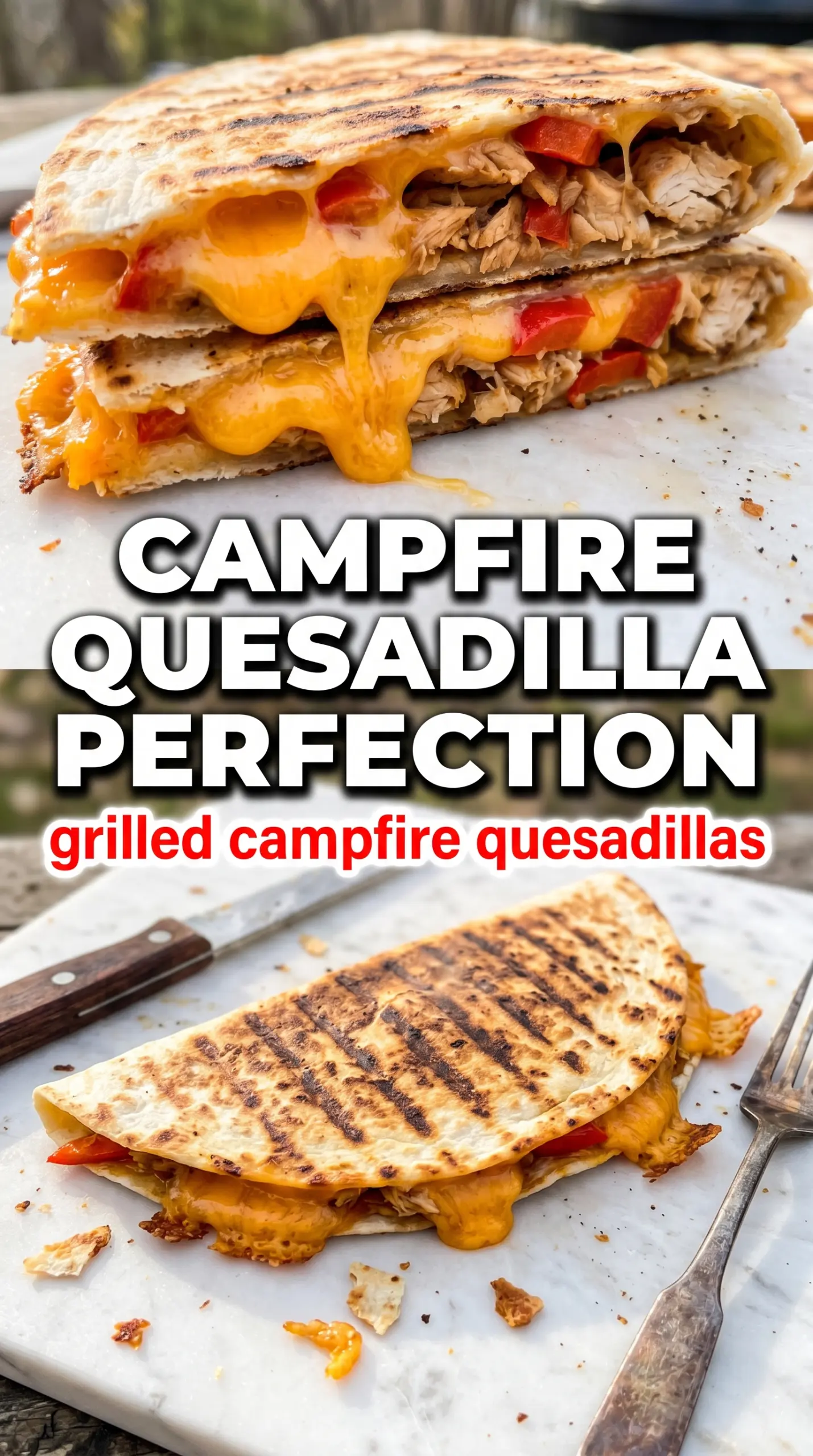 Grilled Campfire Quesadillas smoky cheesy