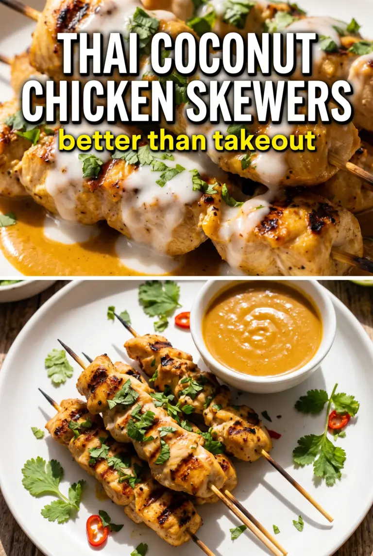 Grilled Thai Coconut Chicken Skewers