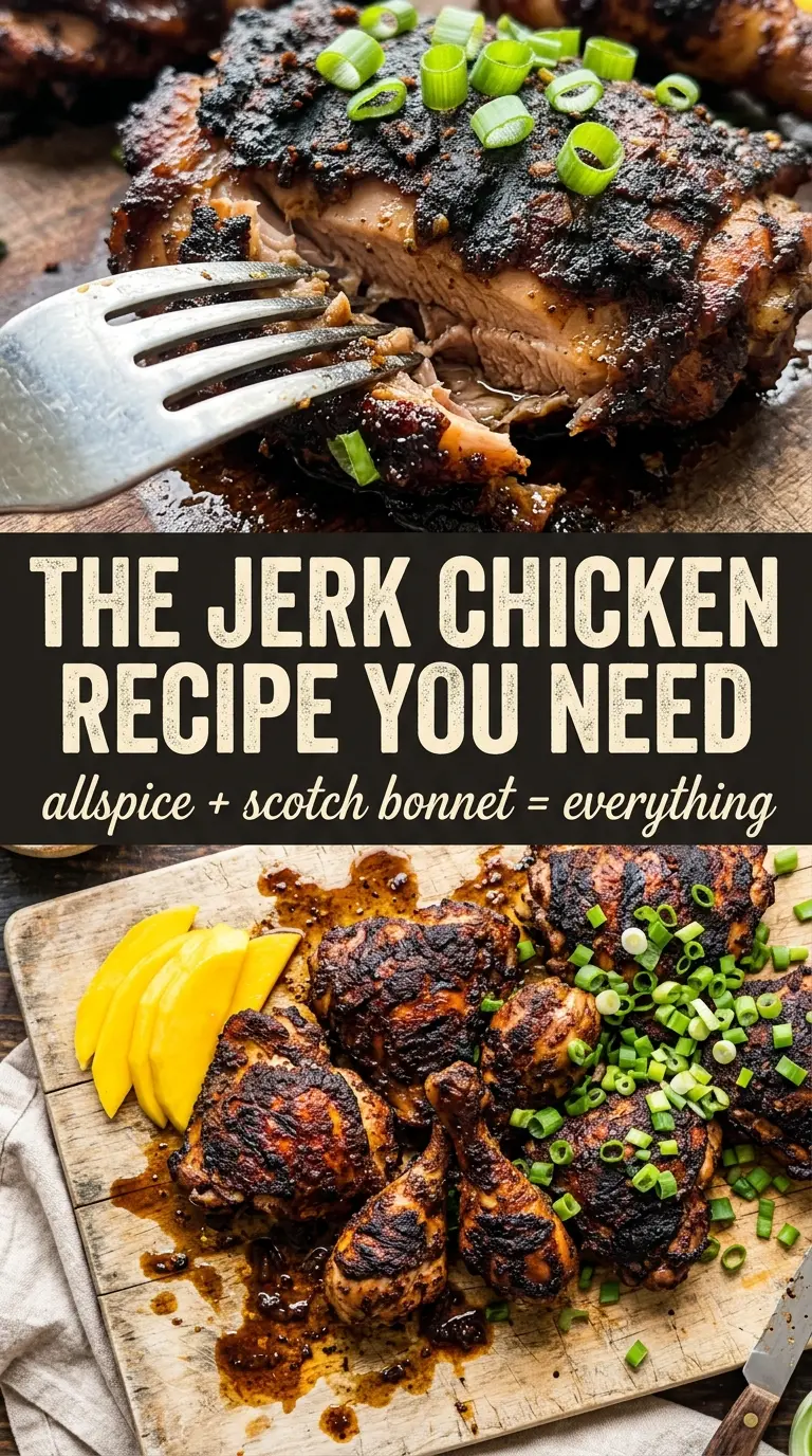 Jamaican jerk chicken spicy charred