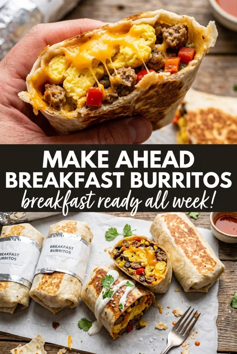 Make Ahead Breakfast Burritos
