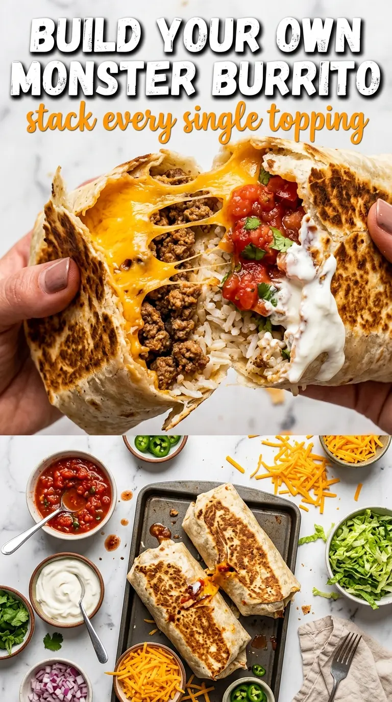 Monster Burritos loaded griddle burritos