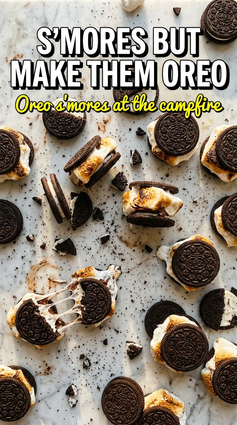 Oreo s'mores gooey toasted marshmallow