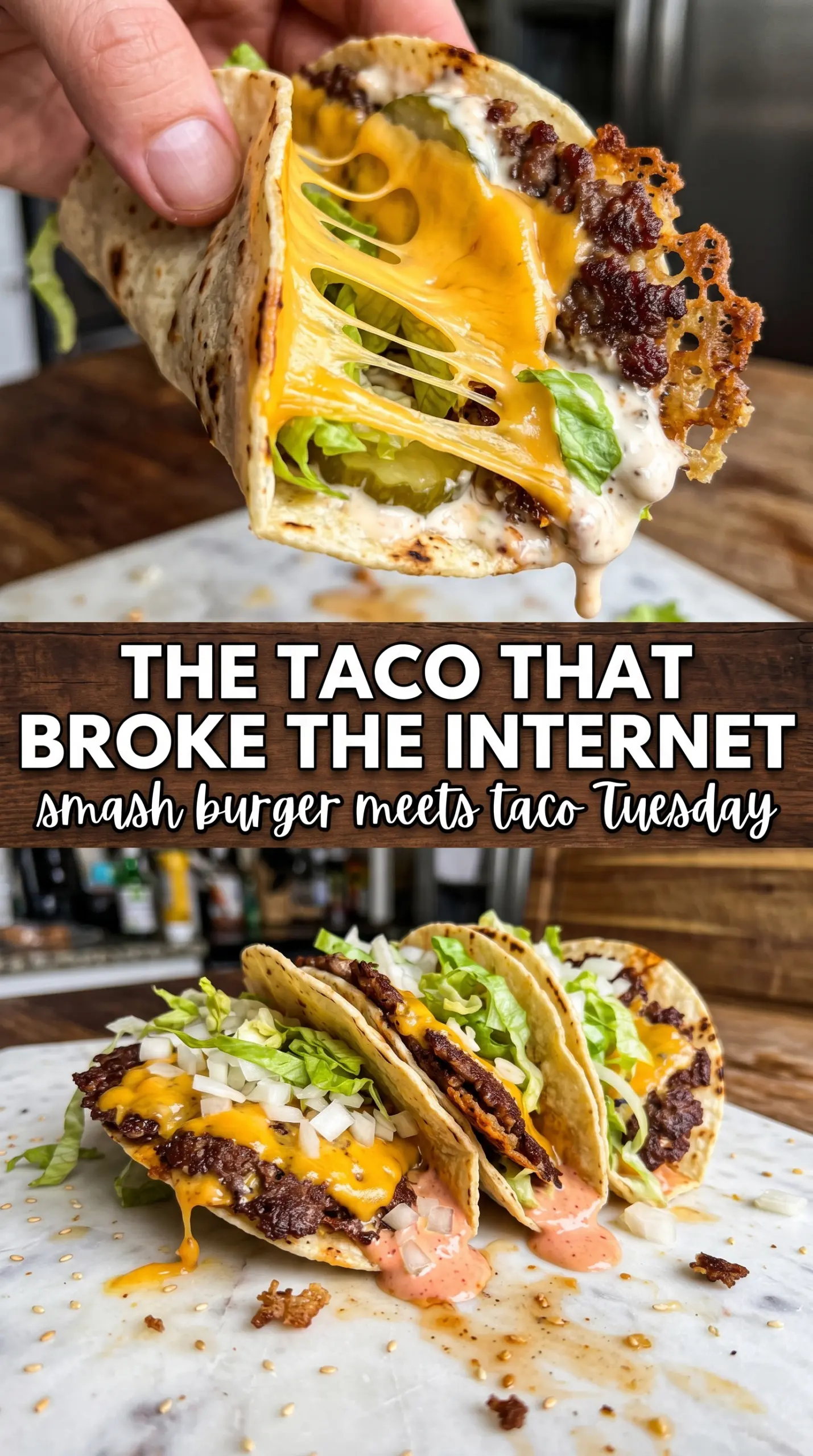Smash Burger Tacos crispy cheesy taco fusion