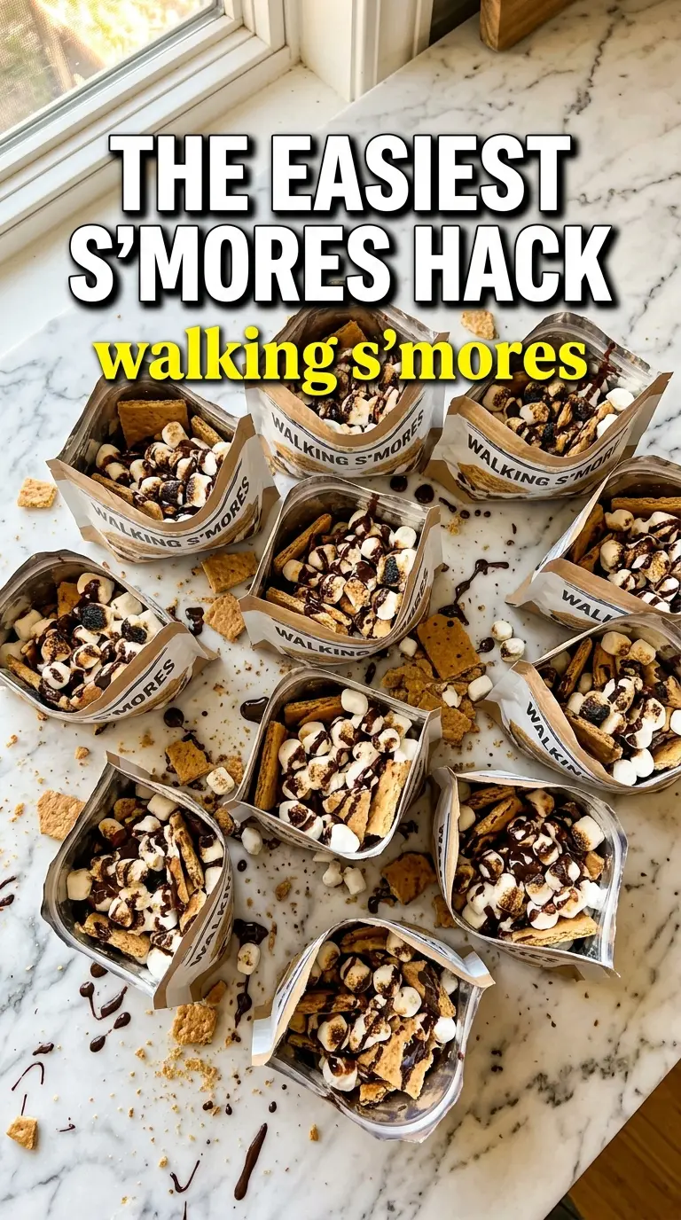 Walking s'mores gooey portable dessert