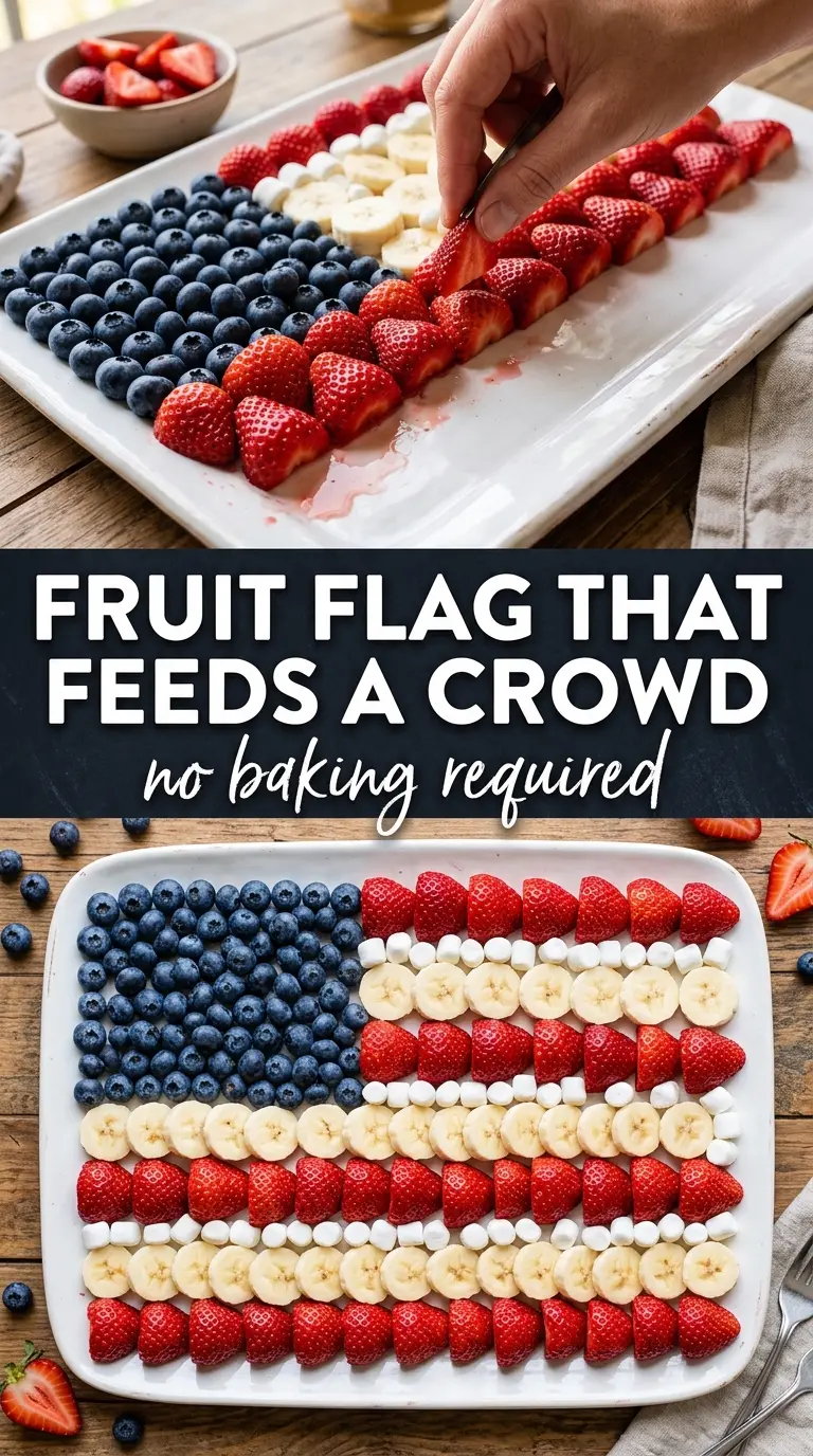 American flag fruit platter red white blue fruit